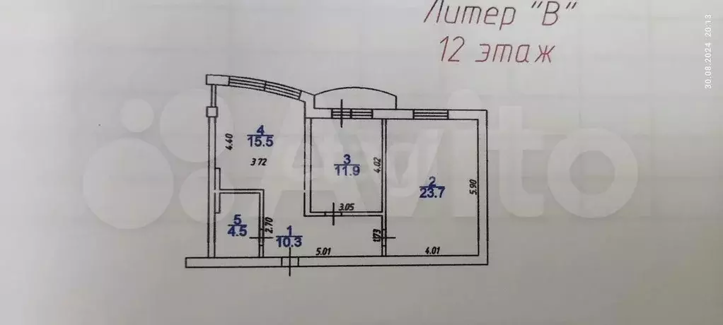 2-к. квартира, 66 м, 12/13 эт. - Фото 0