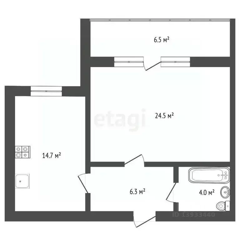 1-к кв. Тюменская область, Тюмень ул. Станислава Карнацевича, 14к1 ... - Фото 1