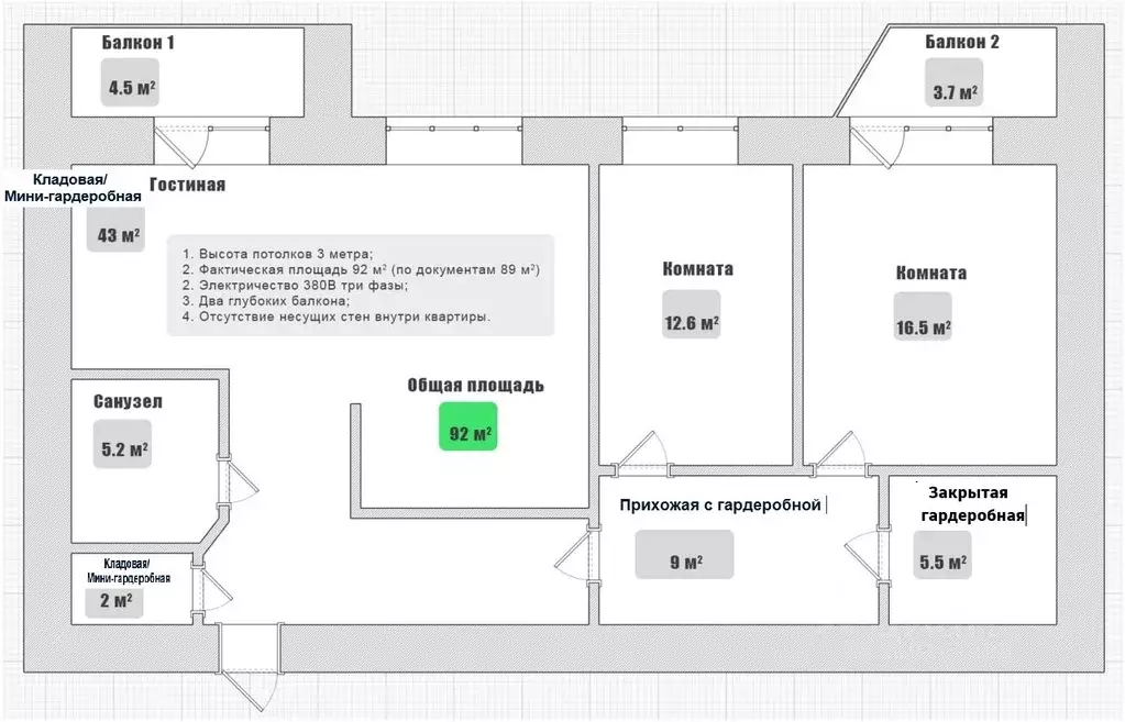 3-к кв. Омская область, Омск ул. Красный Путь, 143к3 (92.0 м) - Фото 1