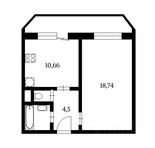 1-к кв. Санкт-Петербург Долгоозерная ул., 13 (39.3 м) - Фото 1