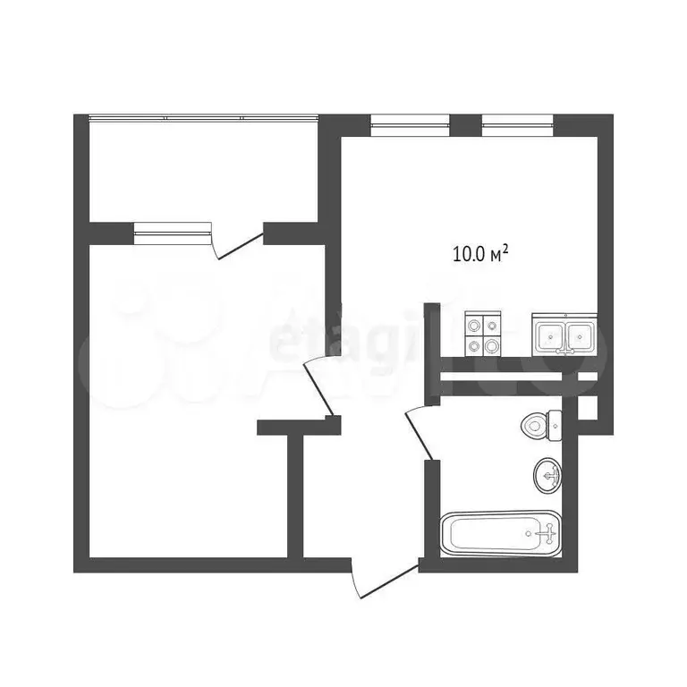 Квартира-студия, 29,3 м, 17/18 эт. - Фото 0