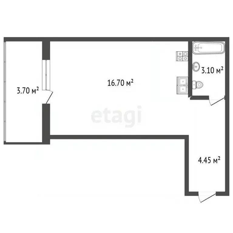 Студия Вологодская область, Вологда ул. Карла Маркса, 103Б (24.5 м) - Фото 1