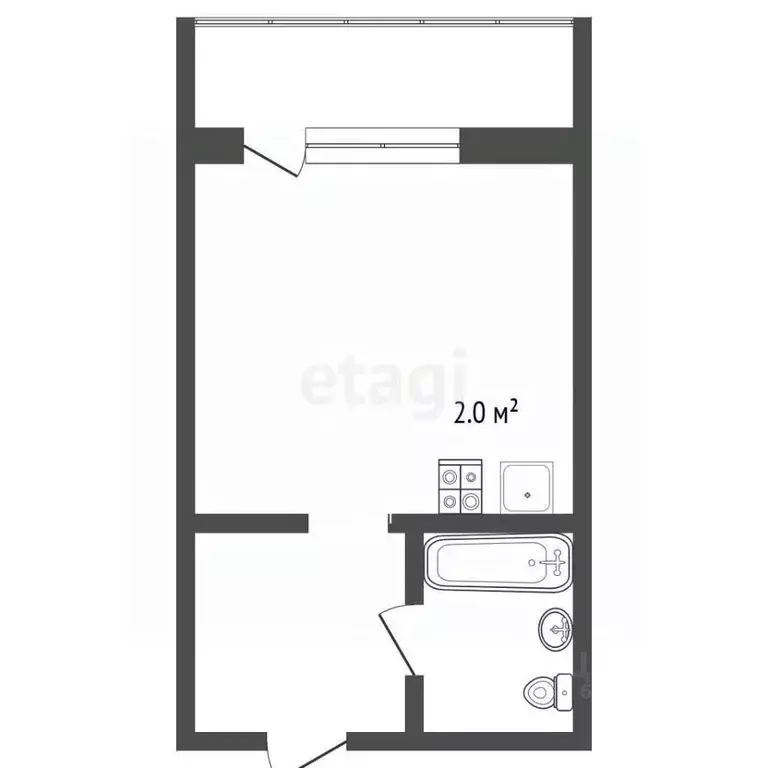 Студия Алтайский край, Новоалтайск ул. Титова, 8А (30.6 м) - Фото 2