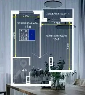 1-к кв. Краснодарский край, Краснодар ул. Летчика Позднякова, 2к14 ... - Фото 0