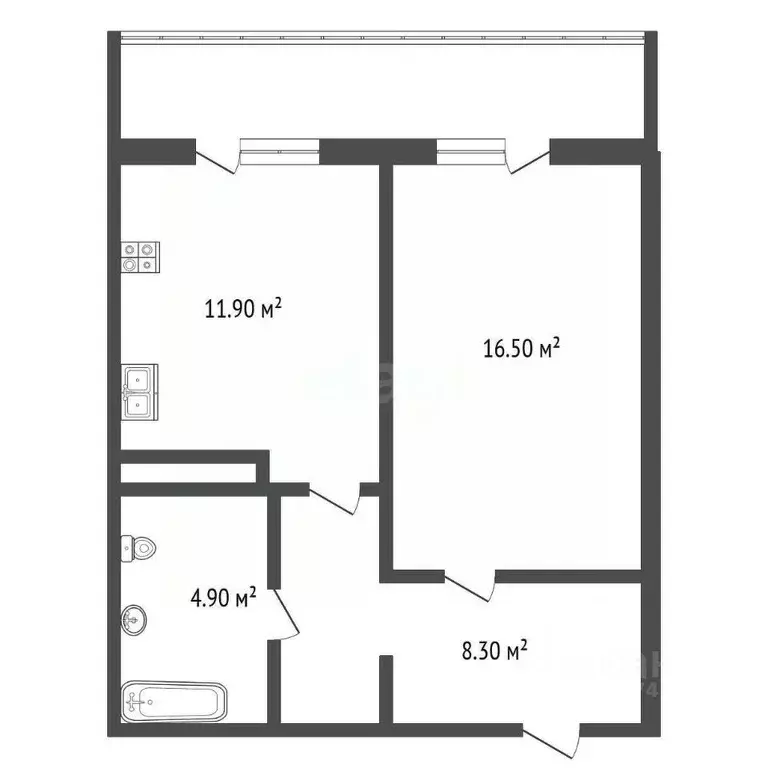 1-к кв. Санкт-Петербург Ленинский просп., 57к1 (41.8 м) - Фото 1