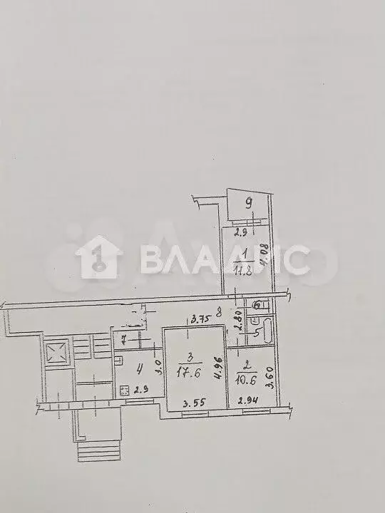 3-к. квартира, 65,1 м, 1/10 эт. - Фото 0