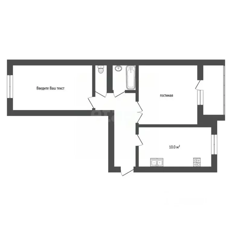 2-к кв. Тамбовская область, Тамбов Радужный мкр, ул. Сабуровская, 2Ак2 ... - Фото 1