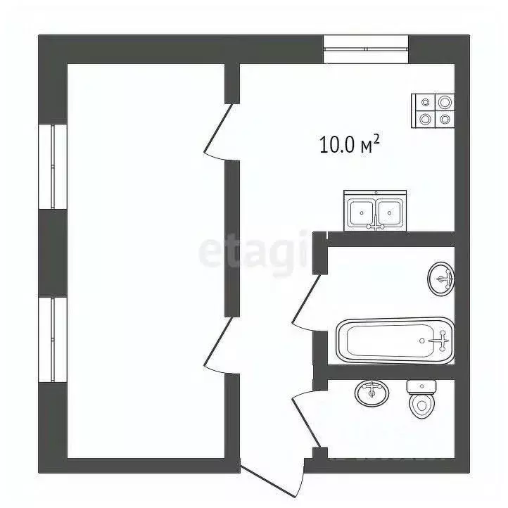2-к кв. Коми, Ухта пос. УРМЗ, ул. Печорская, 12 (59.5 м) - Фото 1