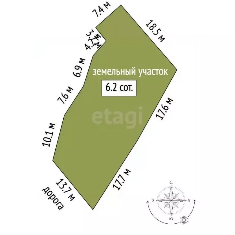 Участок в Башкортостан, Стерлитамак Низовая ул. (6.24 сот.) - Фото 2