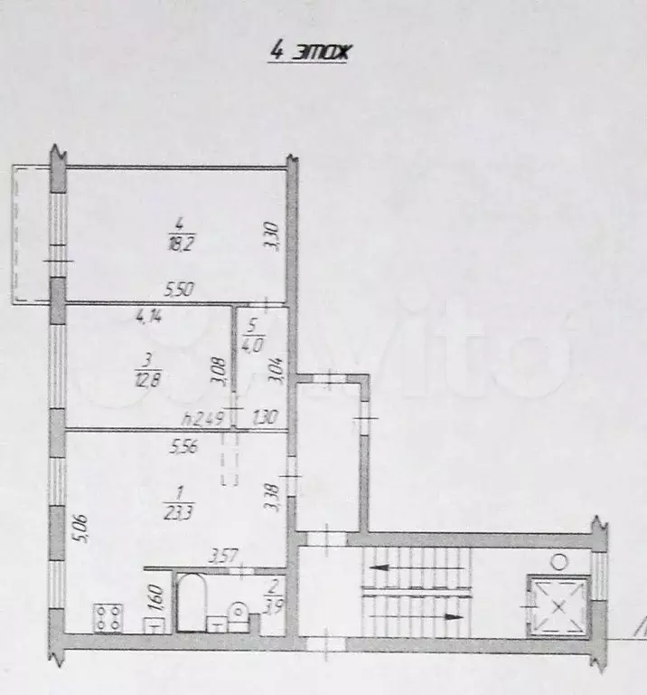 2-к. квартира, 62,2 м, 4/9 эт. - Фото 0