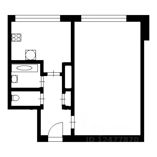 1-к кв. Санкт-Петербург Петергофское ш., 7К1 (32.5 м) - Фото 1