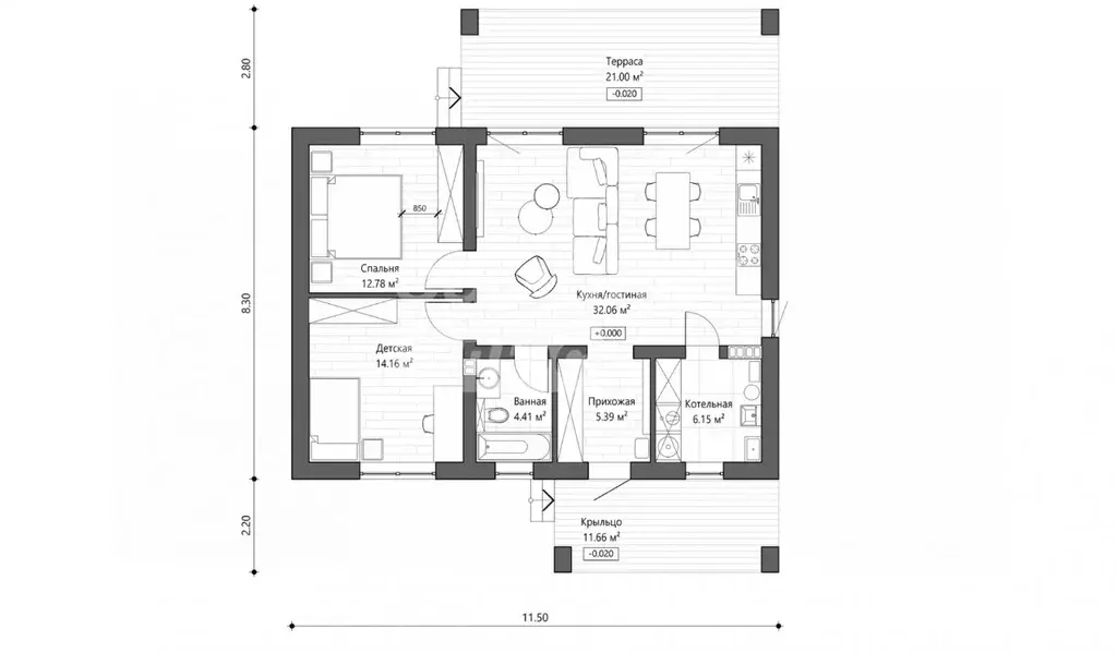 Дом в Алтайский край, Барнаул городской округ, пос. Бельмесево  (75 м) - Фото 2