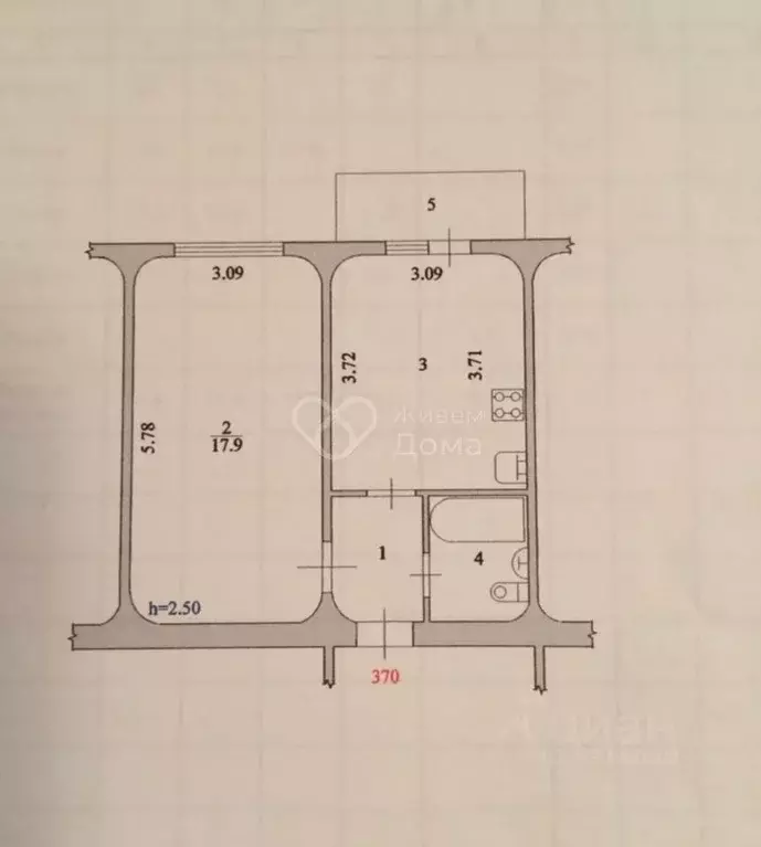 1-к кв. Волгоградская область, Волжский ул. Имени генерала Карбышева, ... - Фото 2