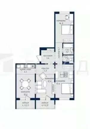 3-к кв. Алтайский край, Барнаул тракт Павловский, 307к5 (84.1 м) - Фото 2