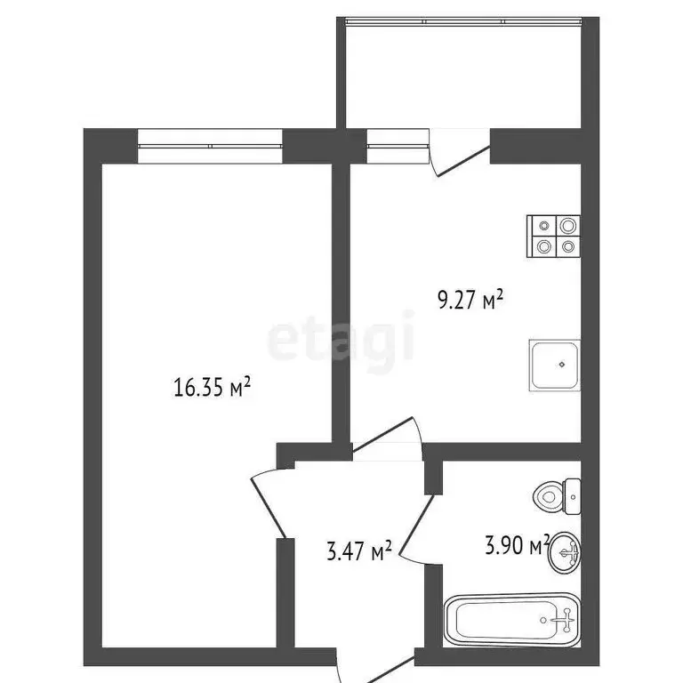 1-комнатная квартира: Ярославль, Ленинградский проспект, 98/2 (33.4 м) - Фото 1
