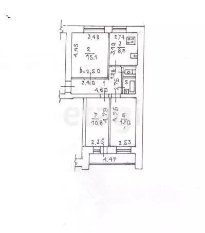 3-комнатная квартира: Липецк, улица Жуковского, 30А (58.3 м) - Фото 1