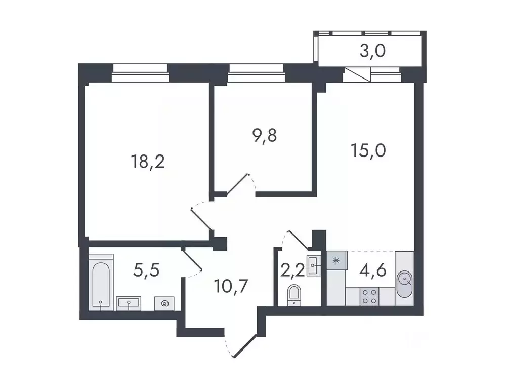 3-к кв. кировская область, киров ул. чистопрудненская, 13 (69.0 м) - Фото 0