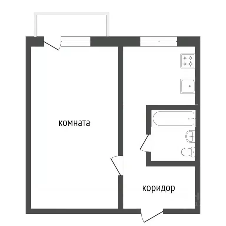 1-к кв. Севастополь ул. Героев Подводников, 14 (30.3 м) - Фото 1