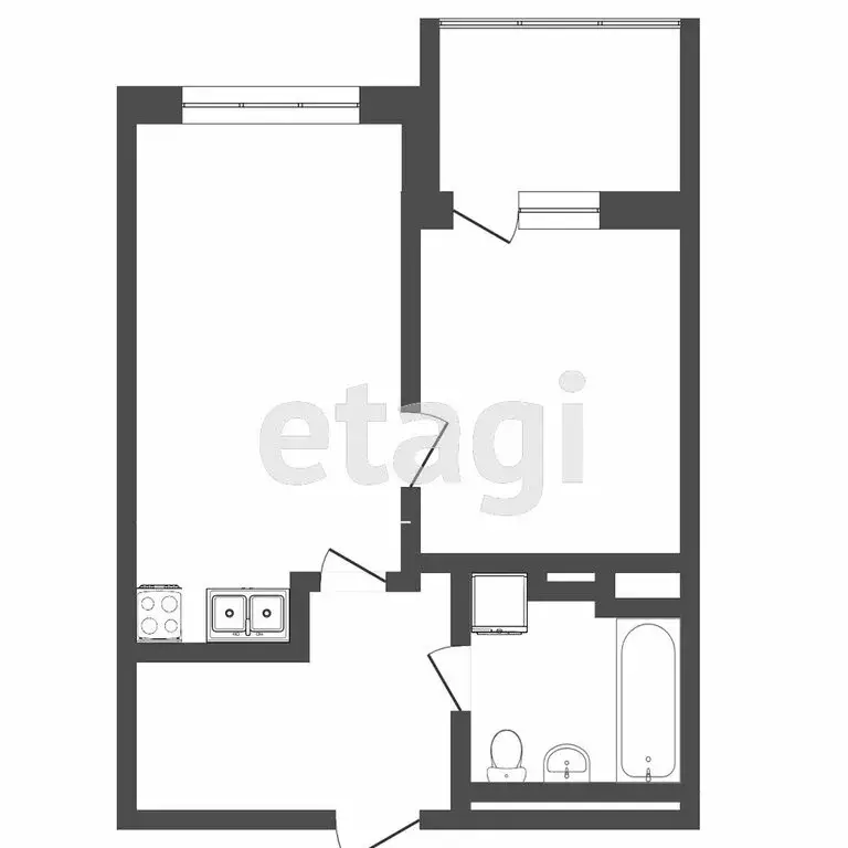 1-комнатная квартира: Тюмень, улица Червишевский Тракт, 47к4 (32.5 м) - Фото 1