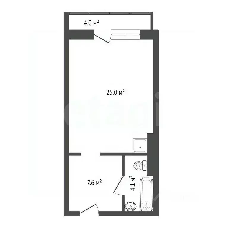 Студия Красноярский край, Красноярск Свердловская ул., 6В (38.7 м) - Фото 2