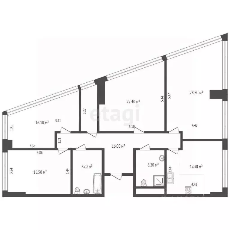 3-к кв. Москва ул. Авиаконструктора Сухого, 2к1 (138.3 м) - Фото 1
