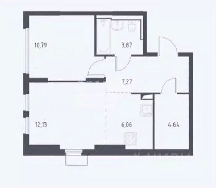 2-к кв. Москва пер. Любучанский, 1к2 (44.6 м) - Фото 2