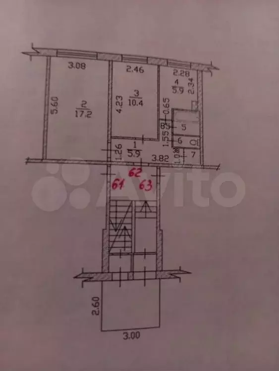 2-к. квартира, 43,9 м, 1/5 эт. - Фото 0