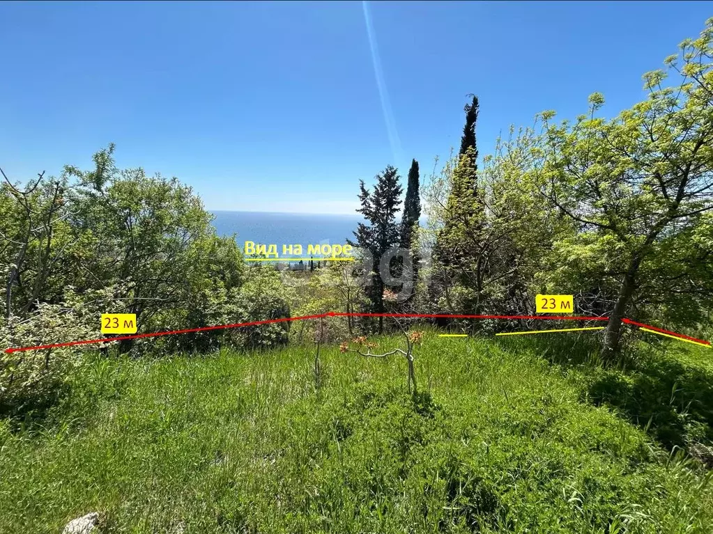 Участок в Крым, Ялта муниципальный округ, Симеиз пгт ш. Симеизское ... - Фото 1