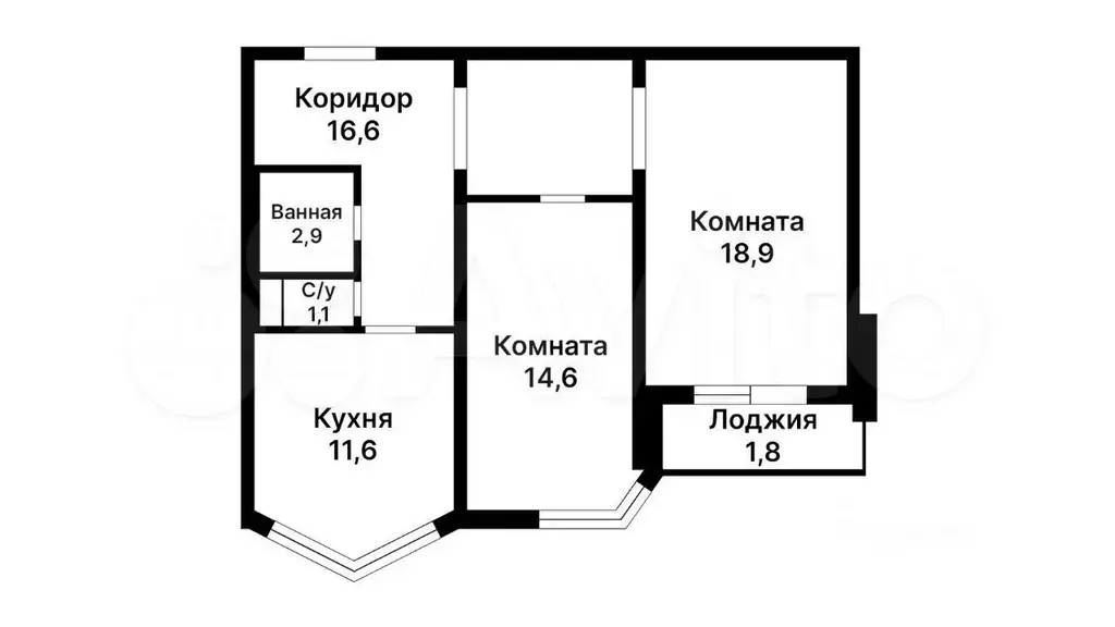 2-к. квартира, 60 м, 4/25 эт. - Фото 0