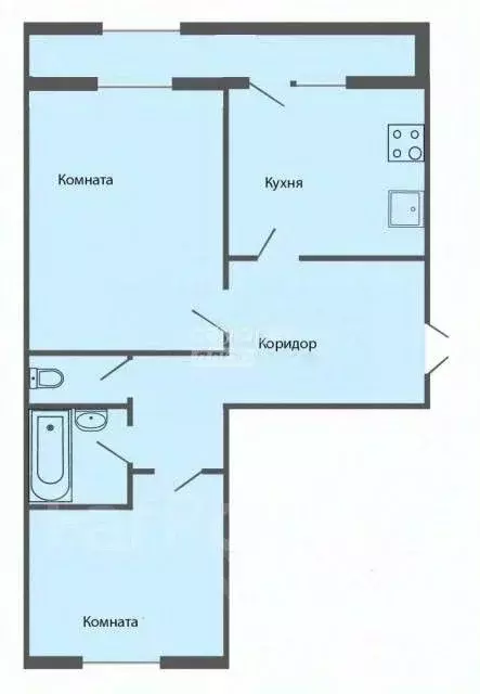 2-к кв. Кировская область, Киров Московская ул., 150 (54.3 м) - Фото 1