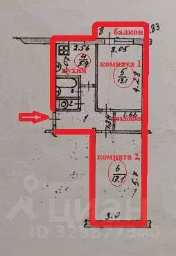 2-к кв. Омская область, Омск Парковый мкр, ул. Фугенфирова, 13 (48.4 ... - Фото 2