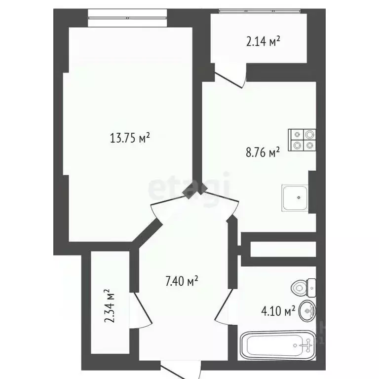 1-к кв. Ростовская область, Ростов-на-Дону просп. Михаила Нагибина, 40 ... - Фото 1