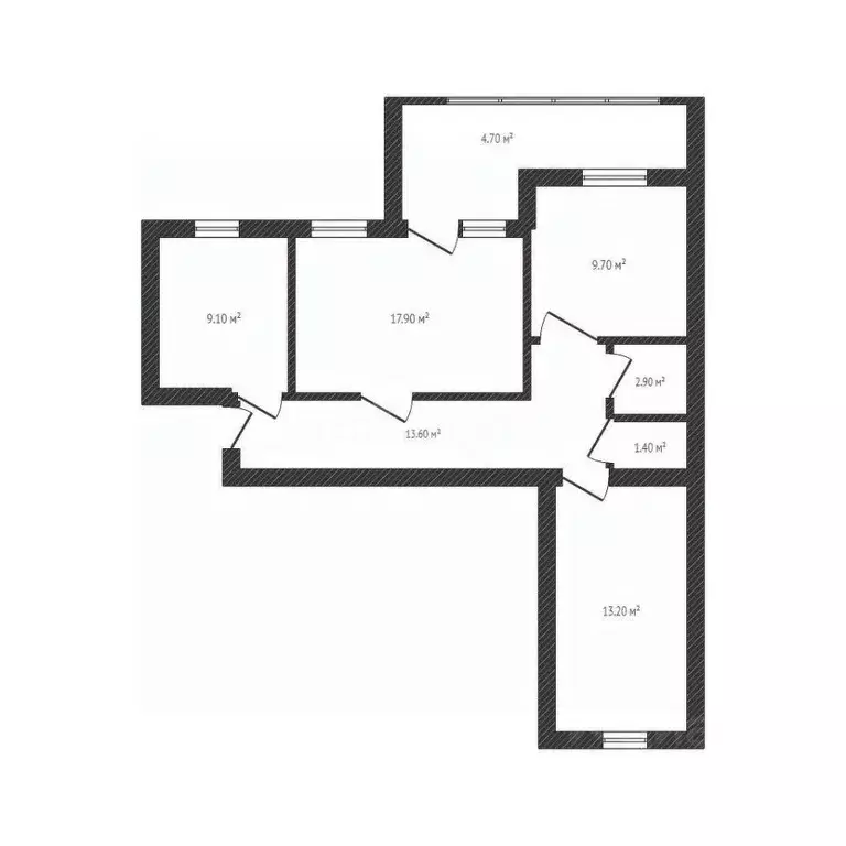 3-к кв. Брянская область, Брянск Унечская ул., 99 (67.8 м) - Фото 2
