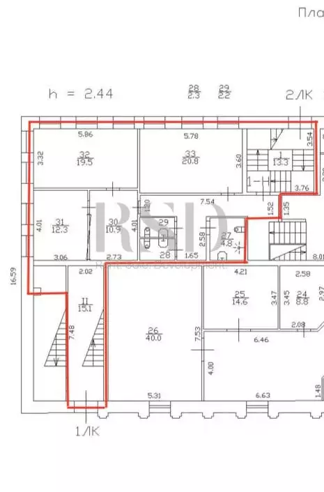Помещение свободного назначения в Санкт-Петербург ул. Седова, 65 (612 ... - Фото 2