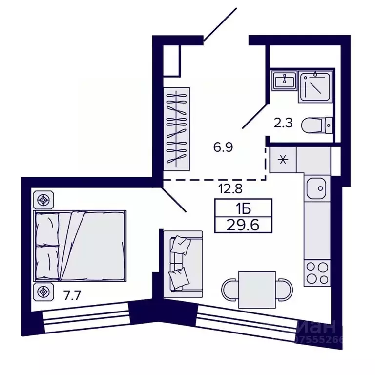 1-к кв. Хабаровский край, Хабаровск ул. Карла Маркса, 96/1 (29.61 м) - Фото 1