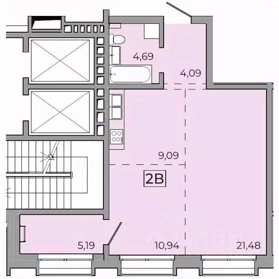 2-к кв. Иркутская область, Иркутск Байкальская ул., 89 (55.2 м) - Фото 0