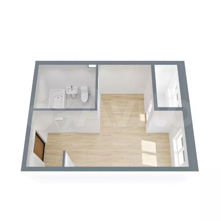 Квартира-студия, 30,9 м, 9/17 эт. - Фото 1