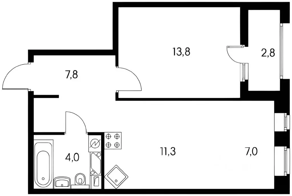 1-к кв. Калужская область, Калуга ул. 65 лет Победы, 17 (44.0 м) - Фото 2