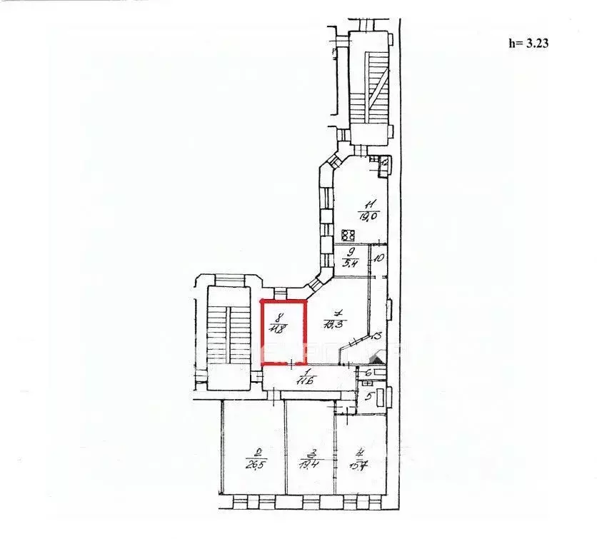 Комната Санкт-Петербург Псковская ул., 5 (12.0 м) - Фото 1