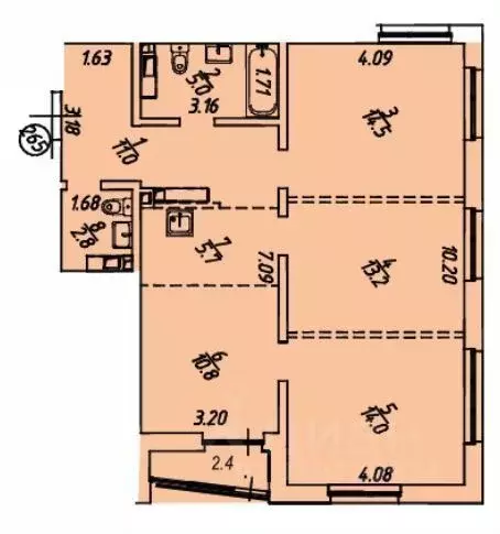 3-к кв. Иркутская область, Иркутский муниципальный округ, Маркова рп, ... - Фото 2
