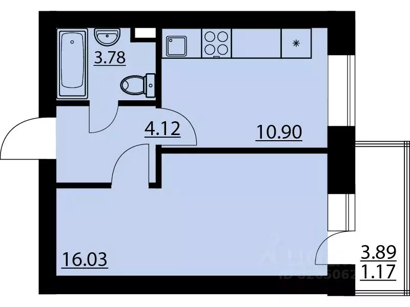 1-к кв. Воронежская область, Рамонский район, Яменское с/пос, пос. ... - Фото 1