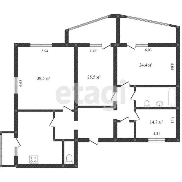 4-к кв. Ханты-Мансийский АО, Сургут ул. Профсоюзов, 18 (172.0 м) - Фото 1