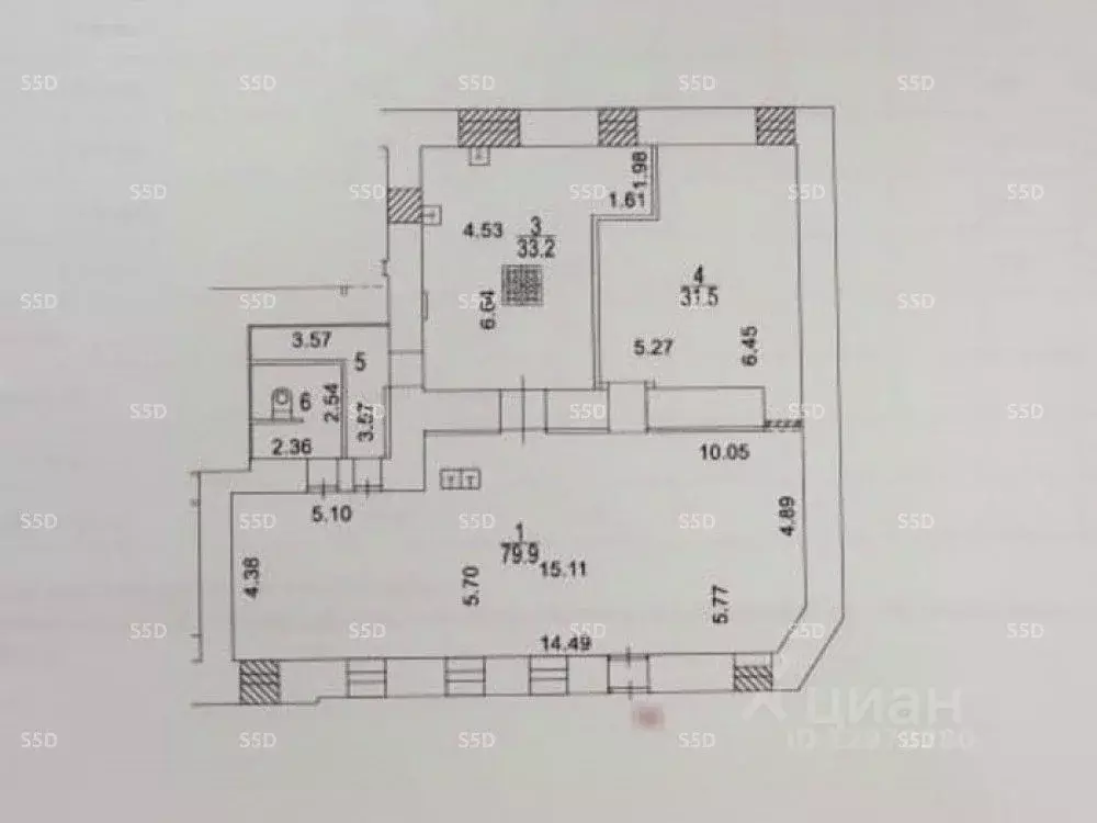 Помещение свободного назначения в Москва Рождественский бул., 10/7С1 ... - Фото 2