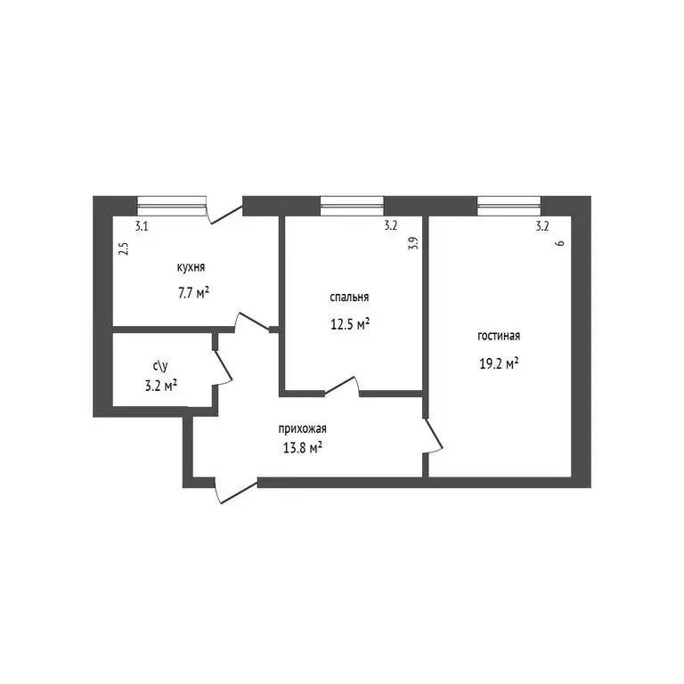2-комнатная квартира: Дербент, улица Сальмана, 85Д (56 м) - Фото 1