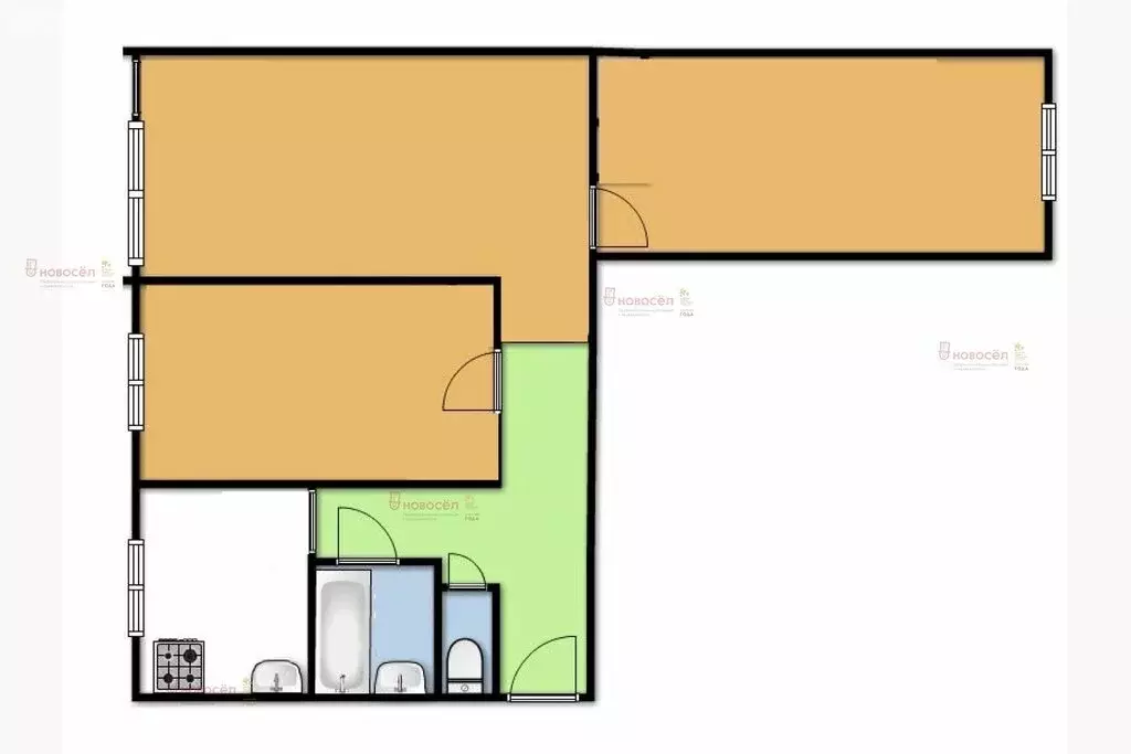 3-комнатная квартира: Первоуральск, Юбилейная улица, 6 (59 м) - Фото 1