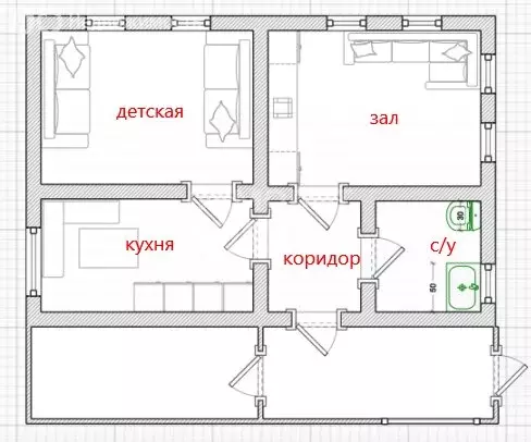 Дом в Ишим, улица Красина, 28 (61.5 м) - Фото 2