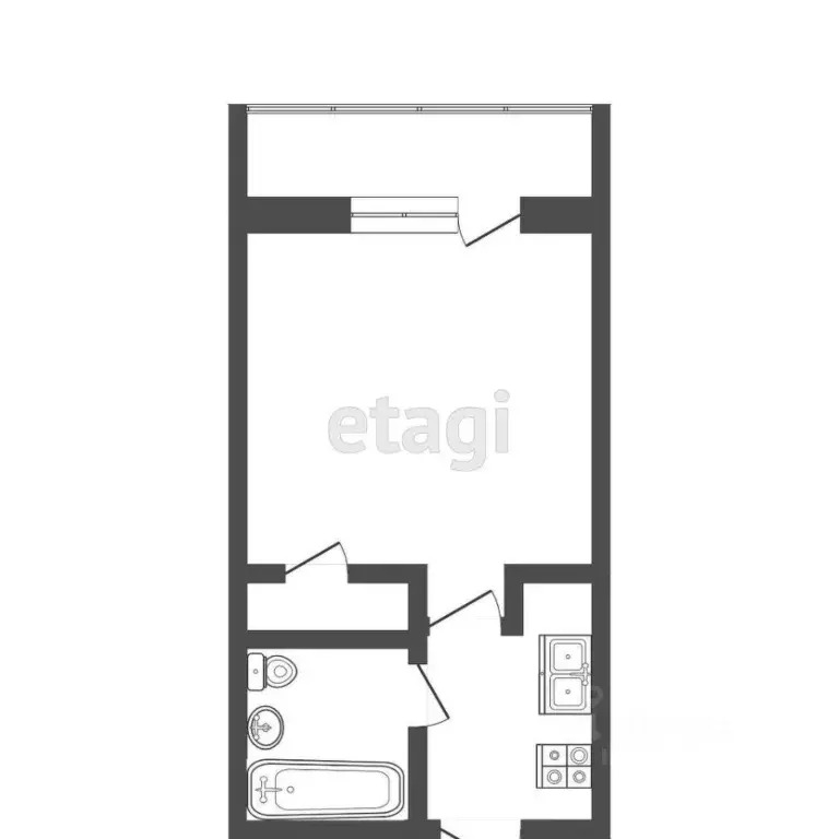 1-к кв. Тюменская область, Тюмень ул. 30 лет Победы, 92 (16.5 м) - Фото 2