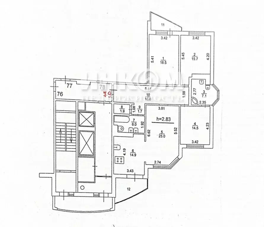 4-комнатная квартира: Королёв, улица Ленина, 25А (127.6 м) - Фото 0