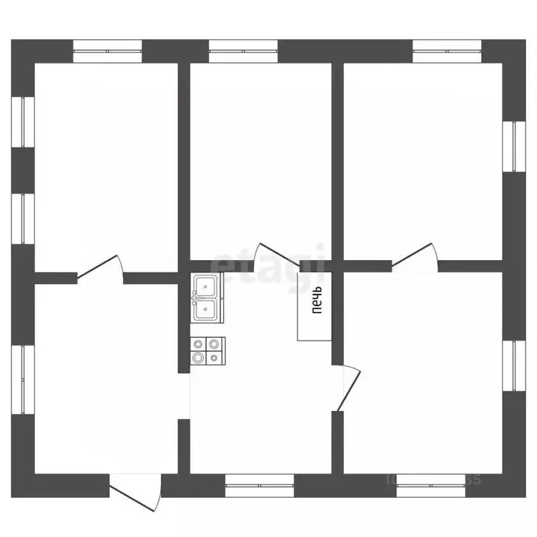 Дом в Челябинская область, Пласт ул. Спартака, 39 (54 м) - Фото 2