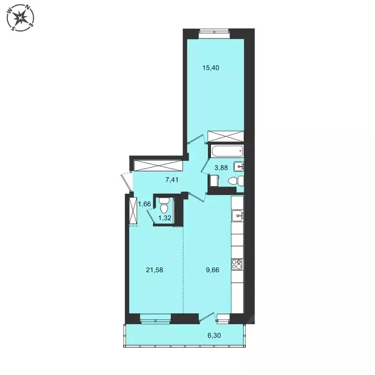 2-к кв. Иркутская область, Иркутский муниципальный округ, с. Мамоны ... - Фото 1